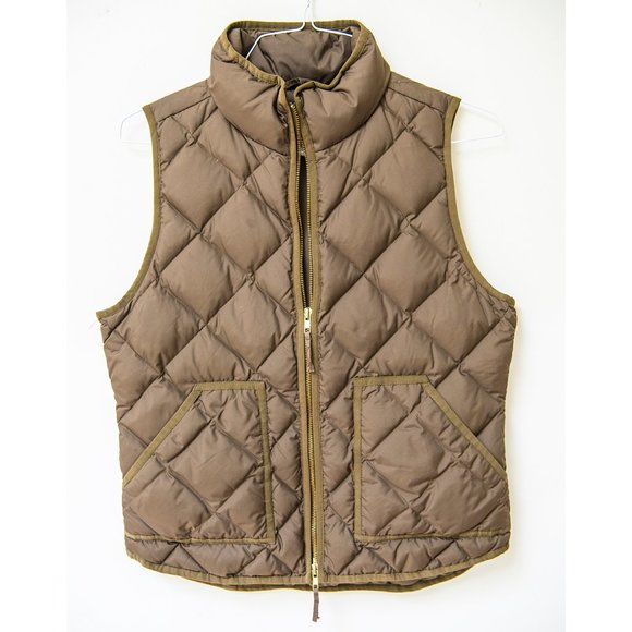 J. Crew Jackets & Blazers - J. Crew Olive Puffer Vest M